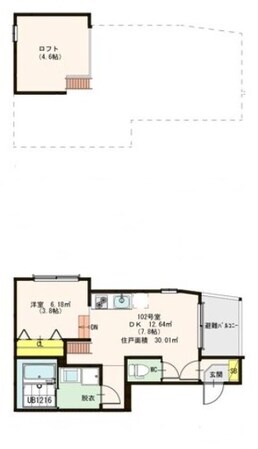 日比野駅 徒歩6分 1階の物件間取画像